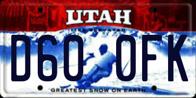 UT license plate D600FK