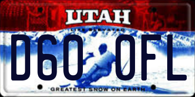 UT license plate D600FL
