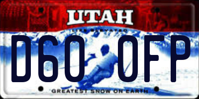 UT license plate D600FP