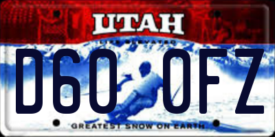 UT license plate D600FZ