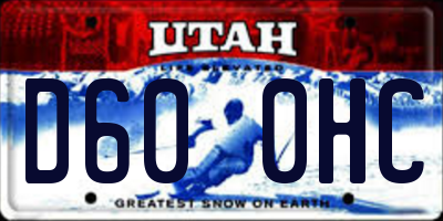 UT license plate D600HC