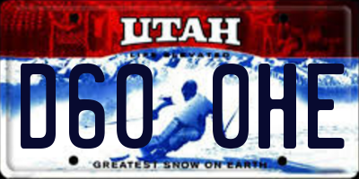 UT license plate D600HE