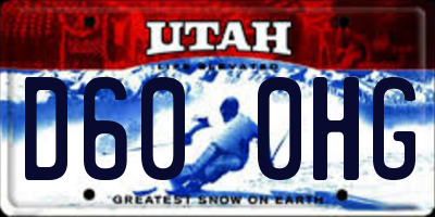UT license plate D600HG