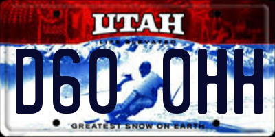 UT license plate D600HH