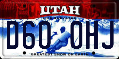 UT license plate D600HJ
