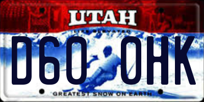 UT license plate D600HK