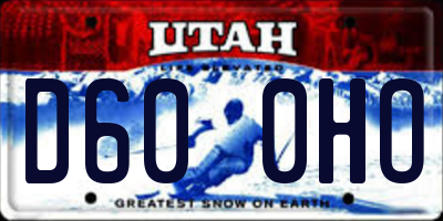 UT license plate D600HO