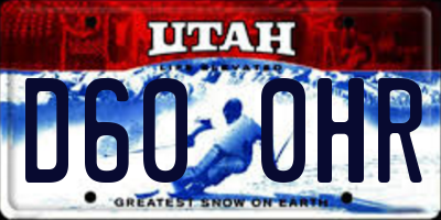 UT license plate D600HR
