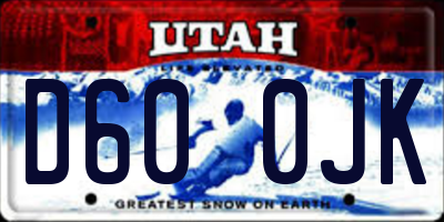 UT license plate D600JK