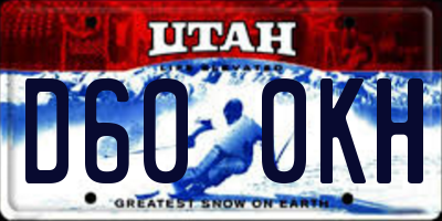 UT license plate D600KH