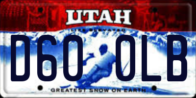 UT license plate D600LB