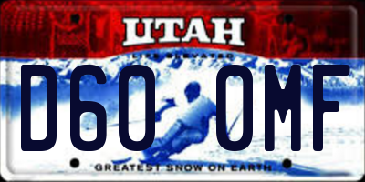 UT license plate D600MF