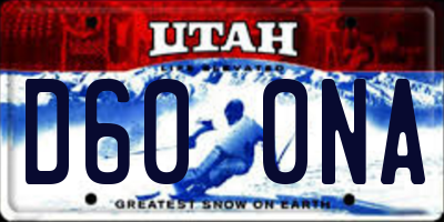 UT license plate D600NA