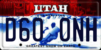 UT license plate D600NH
