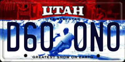 UT license plate D600NO
