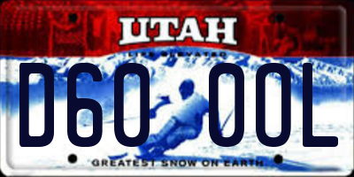 UT license plate D600OL
