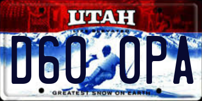 UT license plate D600PA