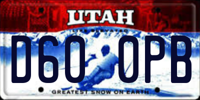 UT license plate D600PB