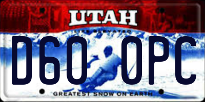 UT license plate D600PC