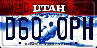 UT license plate D600PH
