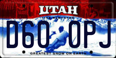 UT license plate D600PJ