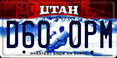 UT license plate D600PM