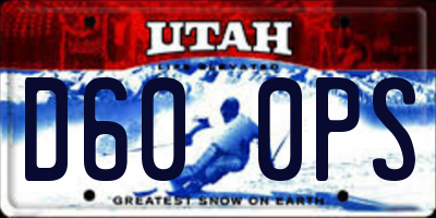 UT license plate D600PS