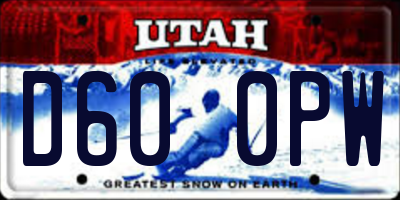UT license plate D600PW