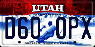 UT license plate D600PX