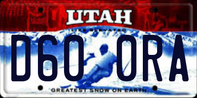 UT license plate D600RA