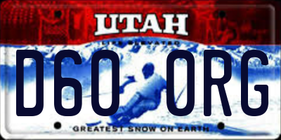 UT license plate D600RG