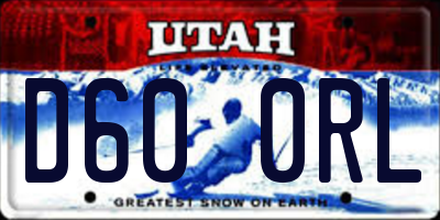 UT license plate D600RL