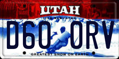 UT license plate D600RV