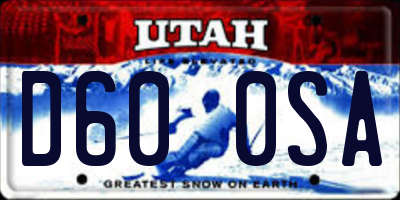 UT license plate D600SA
