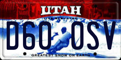 UT license plate D600SV