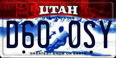 UT license plate D600SY