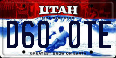 UT license plate D600TE