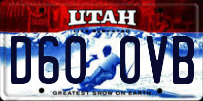UT license plate D600VB