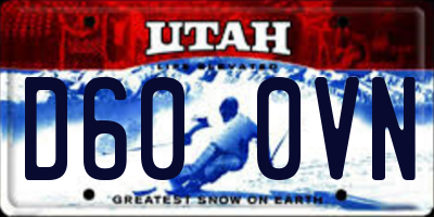 UT license plate D600VN