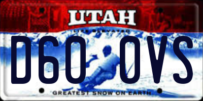 UT license plate D600VS