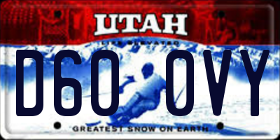 UT license plate D600VY