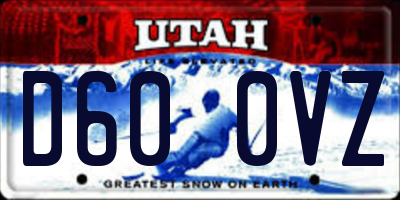 UT license plate D600VZ