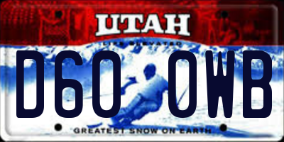 UT license plate D600WB