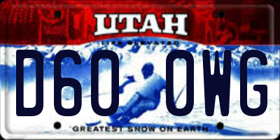 UT license plate D600WG