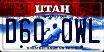UT license plate D600WL
