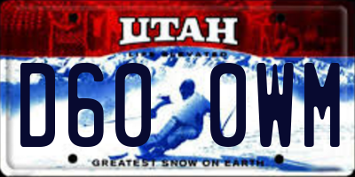 UT license plate D600WM