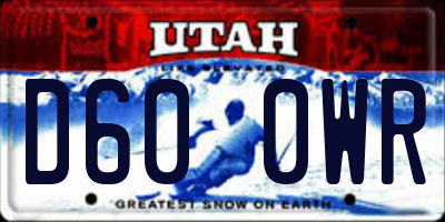 UT license plate D600WR