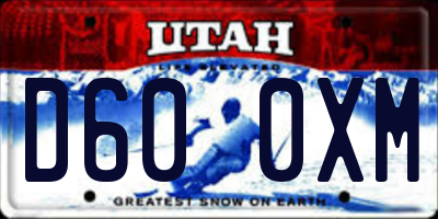 UT license plate D600XM