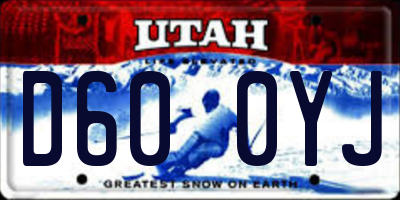 UT license plate D600YJ