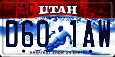 UT license plate D601AW